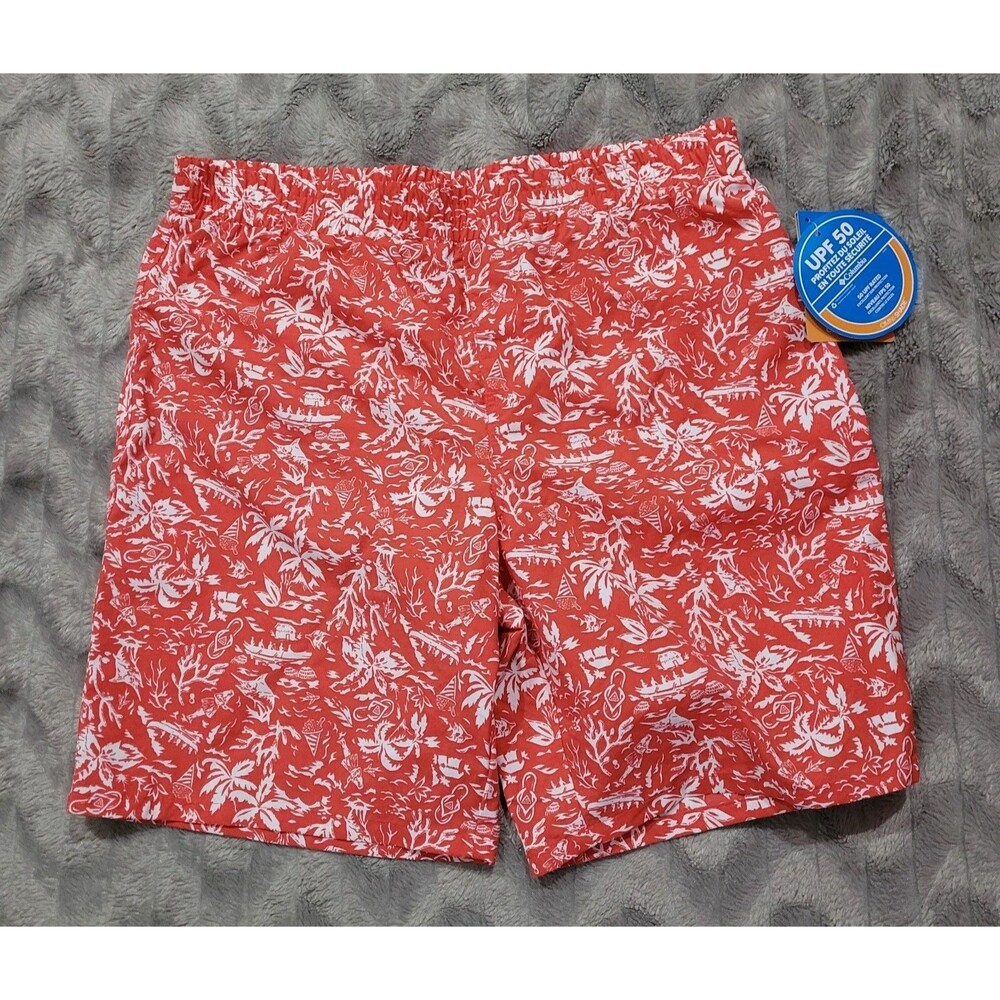 Columbia Boys Youth XL Palmntree Orange Swim Trunks Shorts NWT